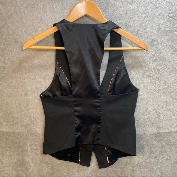Express Design Studio Vest Black Sleeveless Fitted Career Party Size 4 - Picture 3 of 12